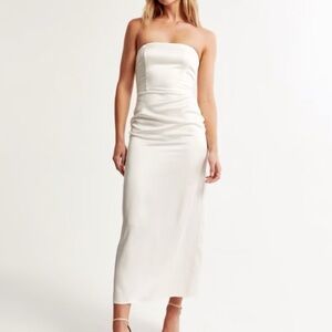 Abercrombie Strapless Satin Maxi Dress, SP